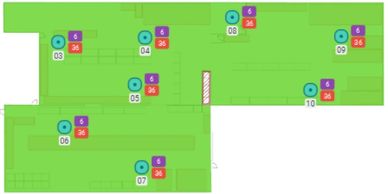 Signal strength map in 5 GHz