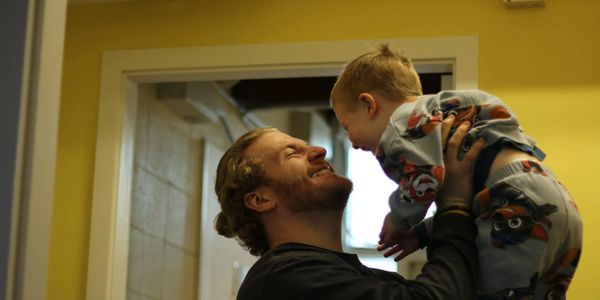 Owner and his son at the office.
