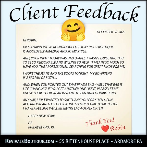 Revivals Consignment Boutique, Ardmore, PA 19003, Customer Feedback, Customer reviews