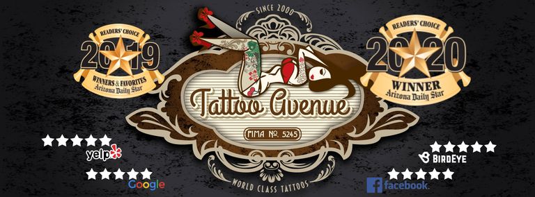 Tattoo Avenue Tucson tattoo shop parlor best of Tucson tattoo piercing