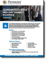 Guaranteed Issue MultiLife / GSI Disability Brochure from Petersen International Underwriters