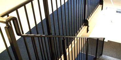 PVC handrail installation