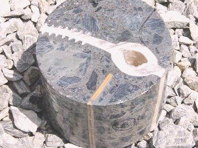 Concrete section of Water stop installed