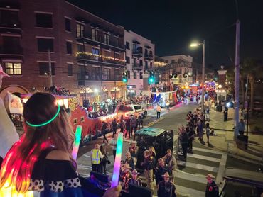 Illuminated Knight Parade in Ybor City, Tampa, Florida