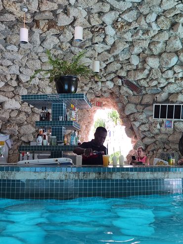 The Grotto Cave Bar at the Tiano Beach Resort pool