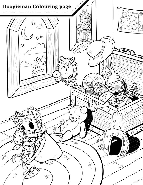 Colouring page of Boogieman