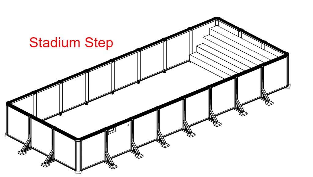 Radiant Insulated Pool with Stadium Step Option