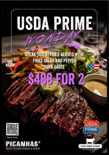 Flat Iron Steak USDA Prime Monday promotion.
