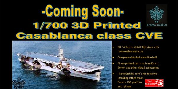 1/700 Casablanca class CVE model kit announcement 