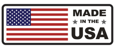 American flag with 'Made in the USA' text and stars.