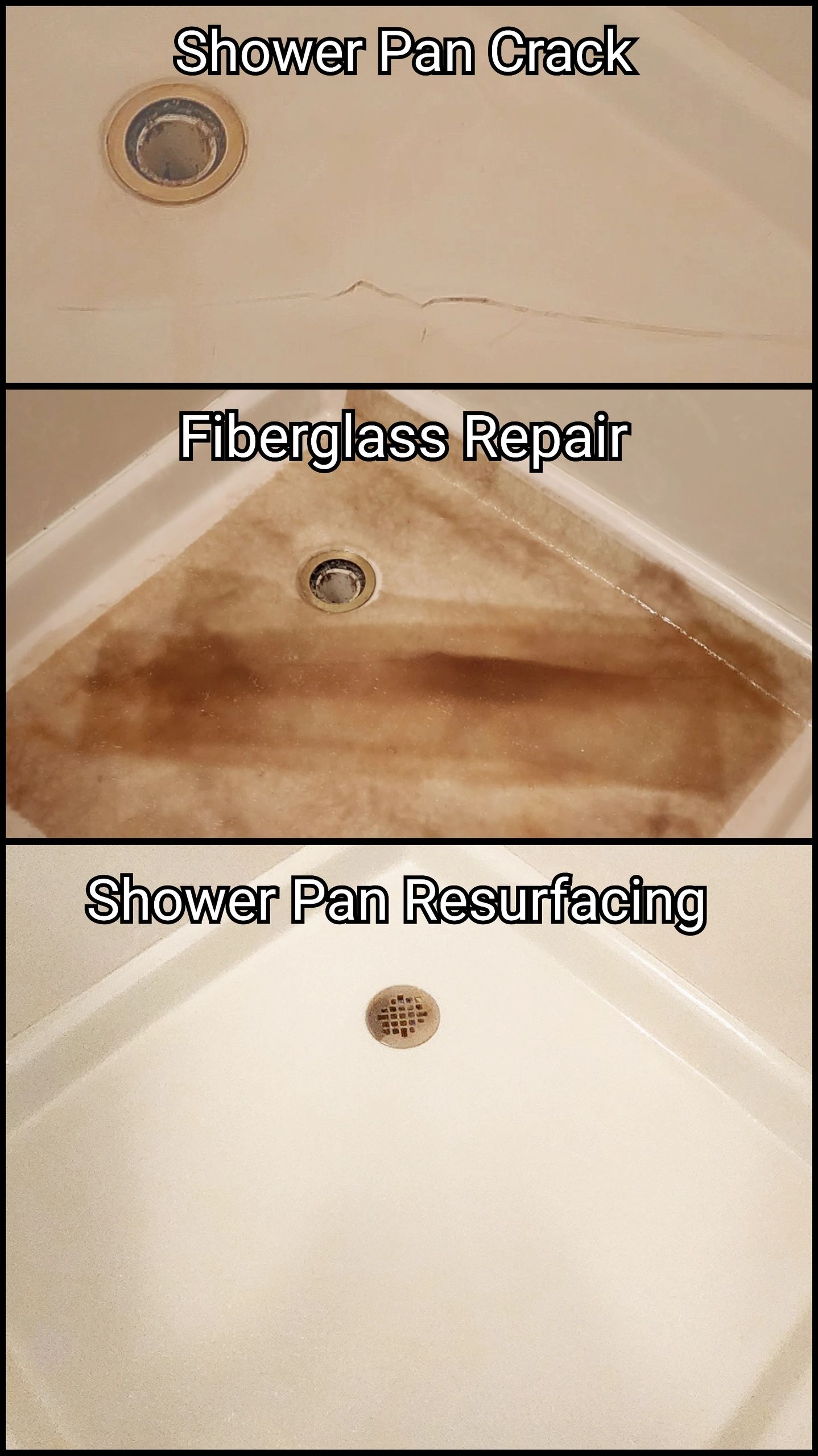 Shower Pan Crack Repair in Virginia Beach VA