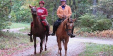 Members trail riding