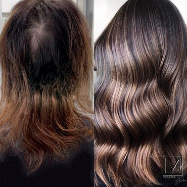 Hand tied extensions near me, hair extensions near me, nbr extensions, color correction near me