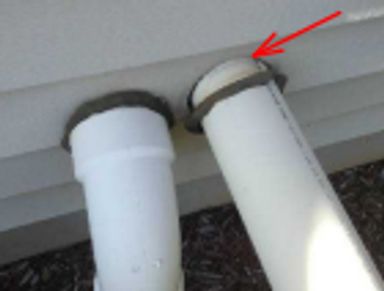HVAC Vent Pipes missing caulking found during a home watch inspection.