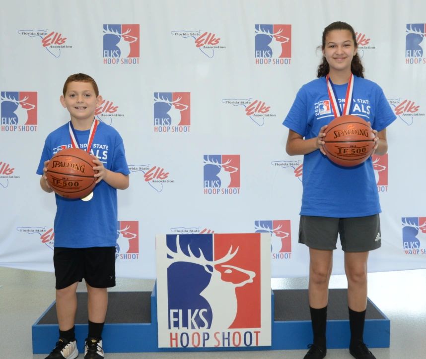 Our Champions of Champions of Florida State Elks Hoop Shoot 2021: Trace Cruz, Deland and Alexandria