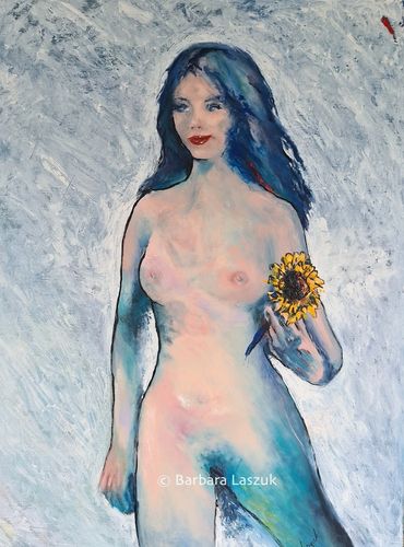 'The sunflower' acrylic on stretched canvas 105 X 75cm $1,500AU