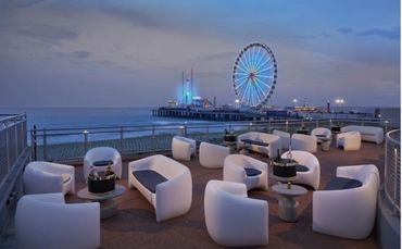 Evening view With Dinner table and sofa