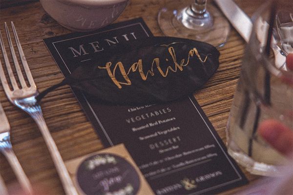 stock image of table menu
