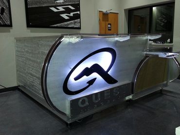 Reception Desk fabricated and designed for DAIR formally Quest Aerospace