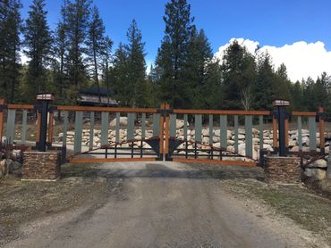 Entrance Gate off Dufford Rd in Sagle, Idaho