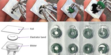 Novel blister pack demonstrating the Care-Ring technology.