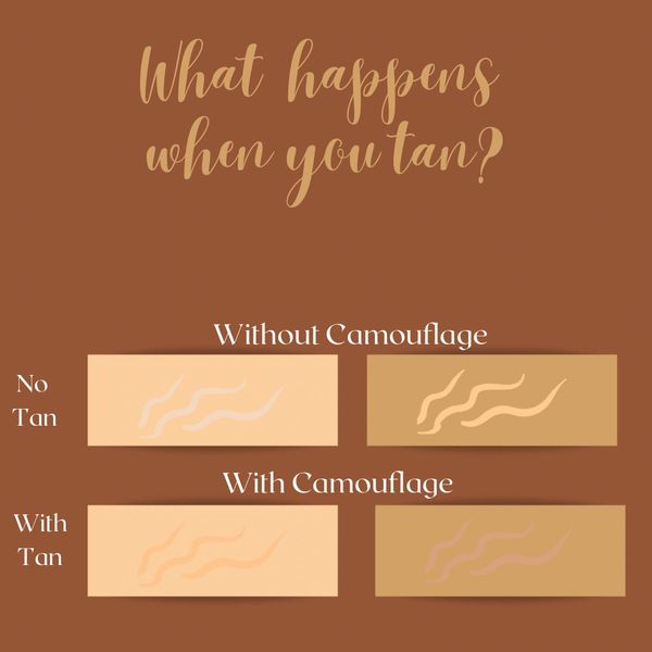 Tan with stretch mark camouflage