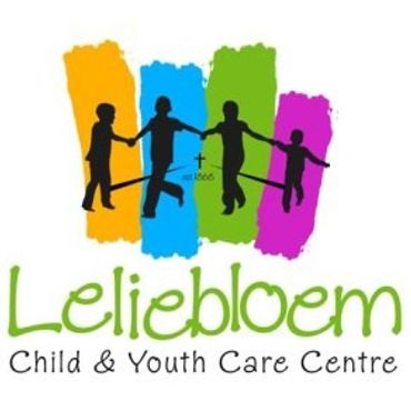 Logo of Leliebloem Child & Youth Care Centre with colorful silhouette figures.