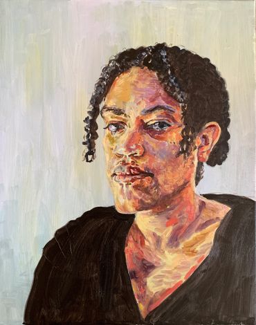 Portrait of Amanda, oil on canvas. 