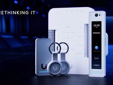 Tech gadgets with the slogan 'Rethinking It' and a blue background.