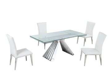Chintaly Imports Dominique Clear Polished Dining Table