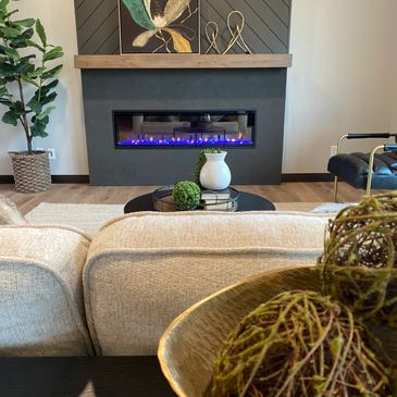 Sioux Falls Home Builder Creates Open Living Room With Amazing Fireplace