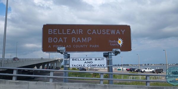 Captain Clearwater private charter boat pickup location with ramp access and Gulf Coast views.