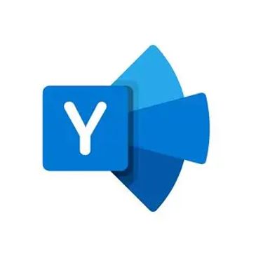 Logo featuring a blue 'Y' on a stylized blue megaphone shape.