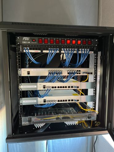 Small network rack set up