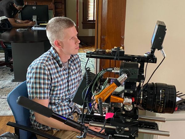 Behind the scenes of Glenn Pratt directing a project in Indianapolis.