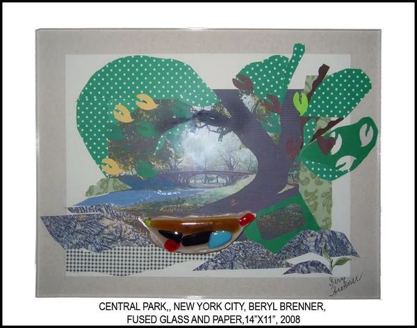 Central Park, New York City
Beryl Brenner
11" w x 14" h
Fused Glass and Paper
2008