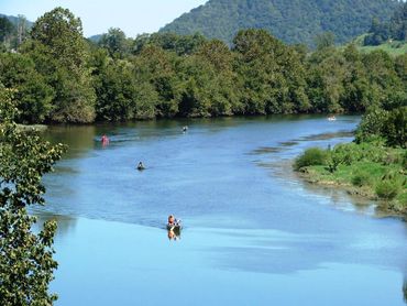 Kayaking and tubing on the lazy Clinch River