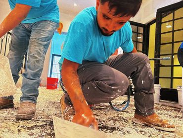 terrazzo floor installation @Orlando universal