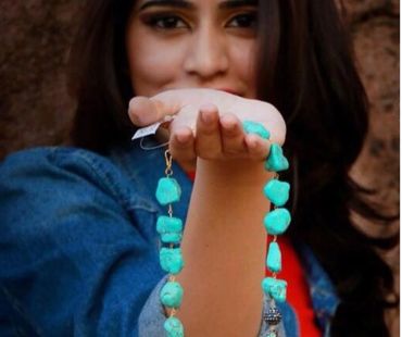 Turquoise necklace, gemstone jewellery, semi-precious jewellery, Natural stones manufacturers India