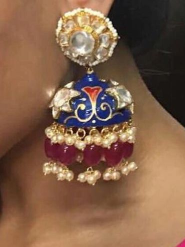 Meenakari Jhumka. Beautiful Jhumka. Cheap Indian Jewellery