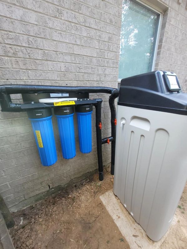 Three-Stage Water Filtration and Water Softener Installation Plumber