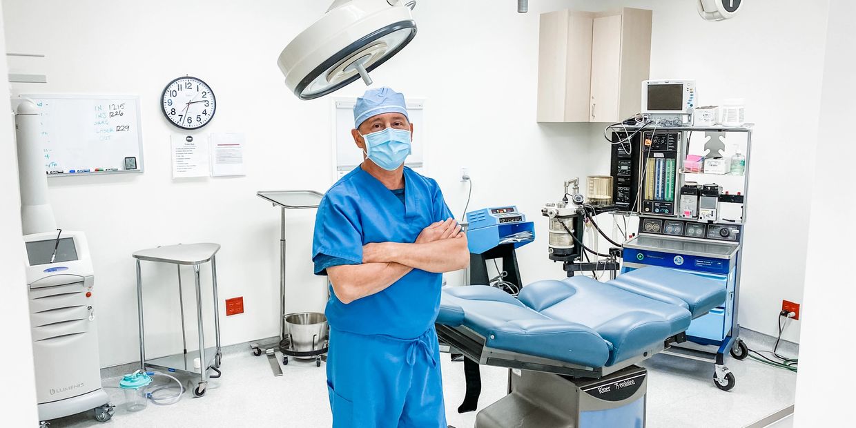 Dr. Bukachevsky standing in the Center's operating room.