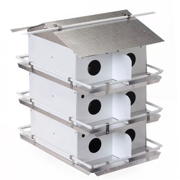PURPLE MARTIN HOUSE COATES ROUND ENTRANCE HOLES 3 FLOOR 12 ROOM ASSEMBLED