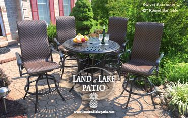 wicker 4 chair round bar set Land-and-Lake-Patio outdoor-furniture-Scranton-Charleston-Summerville
