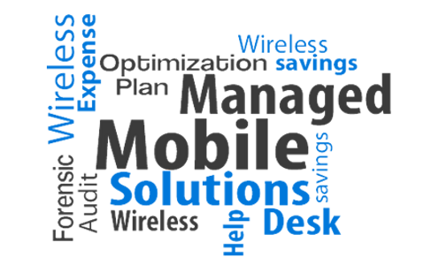 word cloud about mobile management