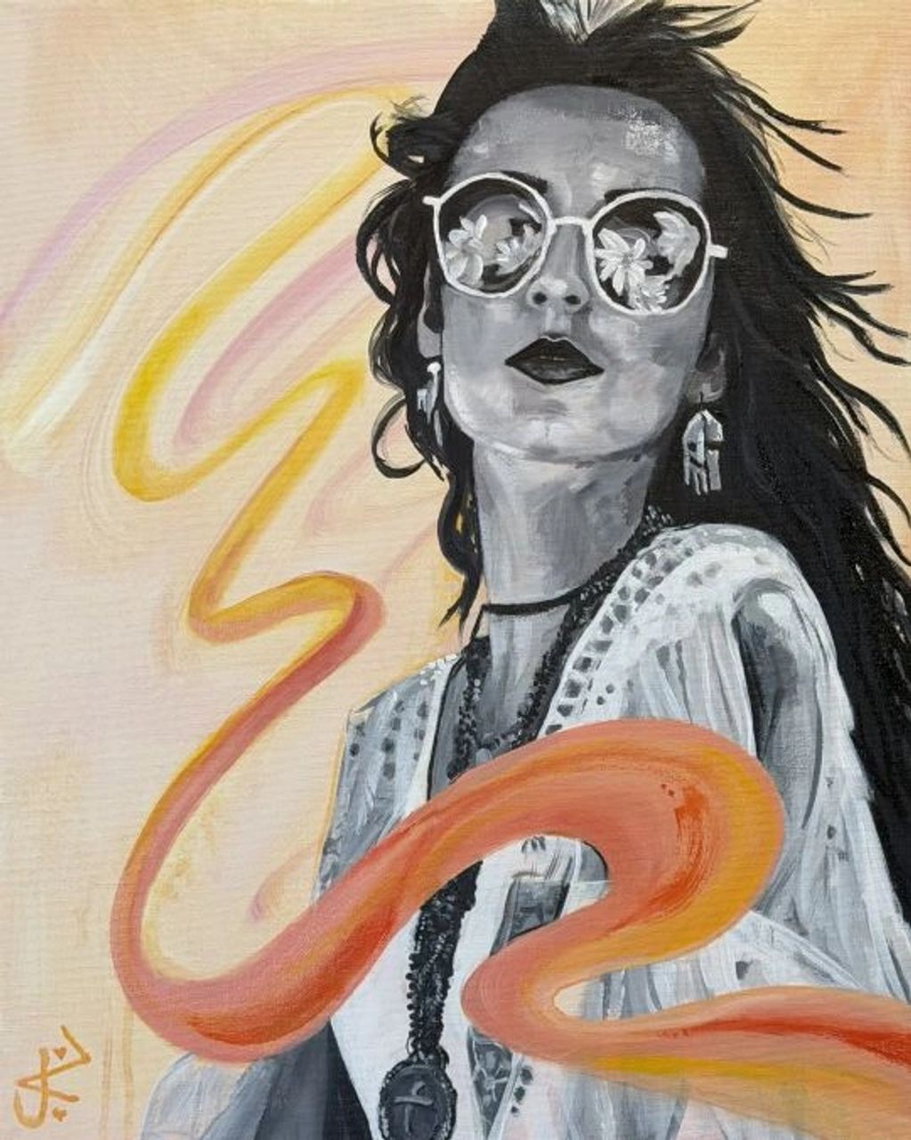 woman with sun glasses
