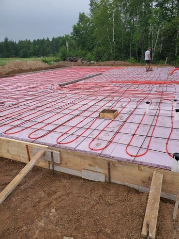 Heating - the start to in floor heat installation