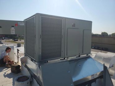 New roof unit installation