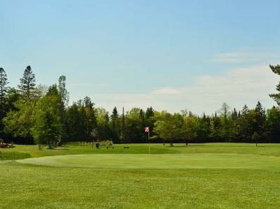Putting green on a beautiful day at Pattison Park Golf Course in Superior, Wisconsin
