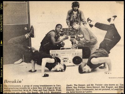 CREW Masters in the local dance studio in Cary, IL. 1984
